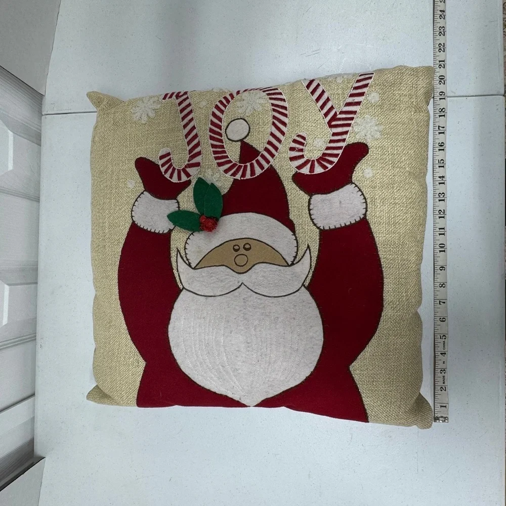 Decorative Santa-themed Christmas‎ Pillow.